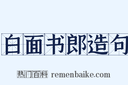 白面书郎造句是什么意思的图片